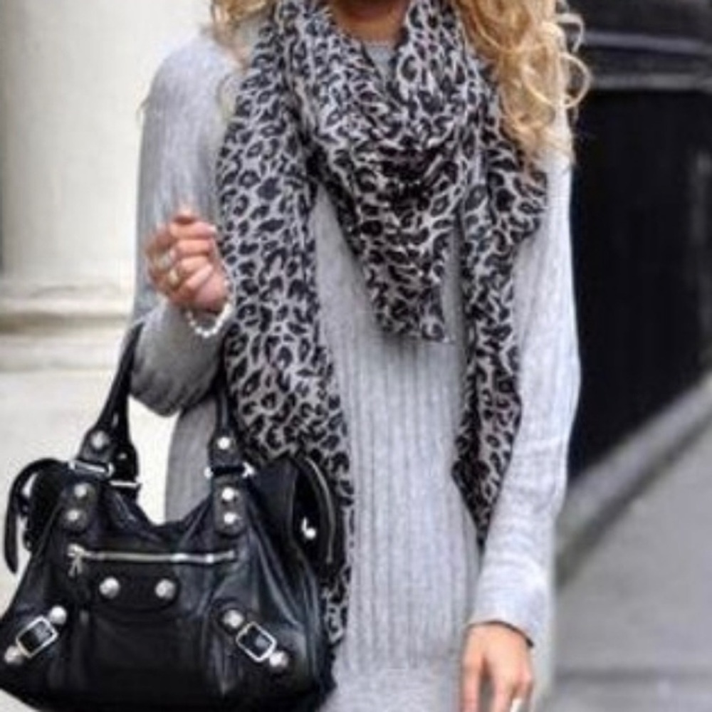 Leopard print viola scarf, New OS